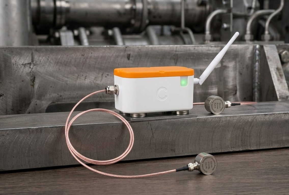 Updem Monpod autonomous wireless acoustic emission hardware module with differential piezo sensors